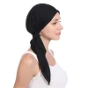nouveau coton élastique couleur unie enveloppement foulard chapeaux musulman turban bonnet pour femmes intérieur hijab chapeau mode femme turbantes casquettes