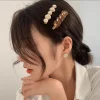 barrettes en perles coréennes ins, épingle à cheveux pour femme et fille, couvre chef tendance, ornement de cheveux, clip latéral, accessoires pour cheveux, vente en gros