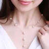 Ensemble de bijoux en perles blanches pour femmes, collier et boucles d&rsquo;oreilles élégants, accessoires de mariage, #228451