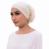 sous hijab à grande fleur volumatrice, chouchou, turban nikmusulman, accessoires de sauna islamique, bonnet pour femme