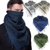 Écharpe de chasse tactique Shemagh tactique désert Keffiyeh tête cou écharpe arabe enveloppement avec gland 43×43 pouces