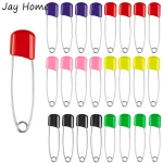 Épingles de sûreté pour bébé, 50 pièces, épingles à couches en plastique pour tissu, épingles de sûreté de couture en acier inoxydable pour Quilting, marqueurs de points de tricot