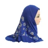 h043 belle petite fille hijab avec filet de fleurs mignon hijab chapeaux casquettes pour femmes peuvent s'adapter aux filles de 2 à 6 ans foulard de bébé musulman