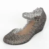 sandales à talons compensés femmes gelée chaussures mode classique augmenter sandales transparentes femme chaussures d'été femme sandales