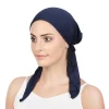 bonnet de chimio pour femmes, foulard musulman pré attaché, turban, couvre chef, bandana, accessoires pour cheveux
