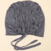 hijab musulman en coton à volants pour femmes, casquettes turban, sous écharpe, doublure en satin, écharpe de sauna islamique, mode