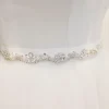 slbridal ceinture de mariage en satin avec strass pour femme, accessoires de robe de bal de soirée, ruban pour patients, demoiselles d'honneur