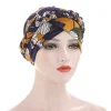 foulard turban musulman en coton imprimé pour femmes, hijab intérieur islamique, couvre chef arabe, écharpe de tête, accessoires pour cheveux, chapeau