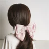 Barrette en Satin à gros nœud pour cheveux, épingle à cheveux pour filles et femmes, bandeaux en mousseline de soie, accessoires pour cheveux