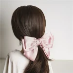 Barrette en Satin à gros nœud pour cheveux, épingle à cheveux pour filles et femmes, bandeaux en mousseline de soie, accessoires pour cheveux