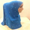 h016 beau hijab musulman adulte avec des perles faites à la main écharpe islamique châle foulard chapeau armia tirer sur enveloppe