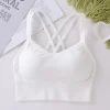 soutien gorge de sport respirant anti transpiration haut de fitness soutien gorge sans couture antichoc haut court femmes push up sport soutien gorge haut d'entraînement de gymnastique