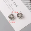 boucles d'oreilles pour femmes rock lisse petit noeud en métal torsion fleur boucles d'oreilles punk fête bijoux saint valentin cadeau bijoux