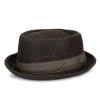 chapeau de paille plat en maille respirante, chapeaux de soleil pliables, casquettes de fête décontractées, fedora, rétro, angleterre, jazz, ander
