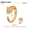 ensemble de bagues de luxe pour femme, bijoux de mariée, en zircon, animal, léopard, nouvelle collection