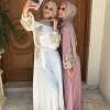 abaya brodé dubaï turquie, robe musulmane de soirée, de mariée, kaftan, vêtements islamiques, robe indienne pour femmes, 2021