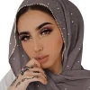 Sous-écharpe musulmane femmes voile Hijab Bonnet femmes musulmanes écharpe Turbans tête pour femmes Hijabs diamant foulard islamique