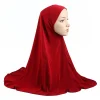 hijab musulman de grande taille, écharpe islamique à enfiler, bandeau, h062, 70x70cm