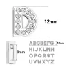 breloques en strass avec lettres coulissantes pour la fabrication de bijoux, bracelet pour femmes, 8mm, alphabet a z, collier pour animaux de compagnie, accessoires de bricolage, cadeau