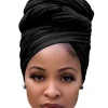 bandeau africain pour femmes noires, turban prélié, bandeau de sauna commandé, pour dorpanier, hijab musulman uni en jersey