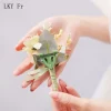 lky fr mariage poignet corsage demoiselle d'honneur bracelet soie fleur poignet corsage bracelets mariage main fleurs boutonnière garçons d'honneur