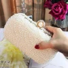 pochette en perles pour femmes, sac à main pour dames, sacs à main blancs, sacs de soirée pour fête, mariage, sac à main initié noir