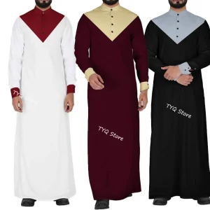 Mode Hommes Vintage Islamique Musulman Kaftan Abaya Saoudien Dubaï Col Robes Jubba Thobe Manches sulfIndien Vêtements S-5XL Mode Hommes Vintage Islamique Musulman Kaftan Abaya Saoudien Dubaï Col Robes Jubba Thobe Manches sulfIndien Vêtements S-5XL