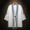 kimono brodé de style chinois pour homme, costumes de samouraï, rétro, harajuku, cardigan japonais, entrée mihaori, veste grande taille