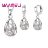 ensemble de bijoux cadeaux élégants pour femmes, en argent sterling 925, pendentif en perles d'eau douce rotatives, collier, boucles d'oreilles huggie