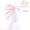 mode musulman soie turban pour cheveux femmes enveloppement tête casquettes dame chapeau de couchage femme hairloss chimio inde chapeau satin turbante mujer