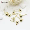perles en laiton plaqué or 14k, 3mm 4mm 5mm, accessoires faits à la main pour boucles d'oreilles
