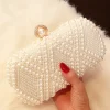 pochette en perles pour femmes, sac à main pour dames, sacs à main blancs, sacs de soirée pour fête, mariage, sac à main initié noir