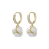 boucles d'oreilles en or 18 carats pour femmes, bijoux élégants en opale, nouveaux bijoux classiques de luxe, boucles d'oreilles inhabituelles pour filles, 2020
