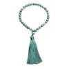 bracelet africain turquoise islamique musulman tasbih pour homme et femme, chapelet de bénédiction, bijoux en pierre semi tank naturelle, 33 perles, 8mm