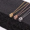 collier double rond pour femmes, pendentif en cristal et coquille, micro incrusté, rond, noir, à la mode, vente en gros
