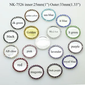 Bouton en strass, plateau de bouchon de bouteille en métal, dos plat, cabochon de capuchon de clé, taille interne 25MM, 10 pièces, 50 pièces, ensemble de 100 pièces