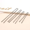 1 paquet de 5cm 6cm 7cm 8cm épingles à cheveux poignées ondulées épingles noires alliage métal poignées de cheveux support en gros