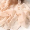 foulards en mousseline de soie printemps été foulard en soie mode femmes couleur unie longue enveloppement doux bandana musulman châle plage crème solaire hijab