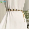 ● ceinture en perles pour femmes, 1 pièce, élégante, chaîne de taille, boucle élastique, chaîne de perles, accessoires pour vêtements féminins