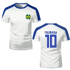 T-shirts de sport pour hommes Capitaine Tsubasa Anime Jersey Cosplay Personnalisé Tops Lâches Hommes Et Femmes À Séchage Rapide Sportswear Enfants T-shirts