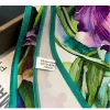 foulard carré en soie véritable pour femmes, imprimé floral, châle de luxe, hijab, bandeau bandana, 2024 100%