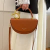sac à main de marque léger de luxe, boîte avancée, design créatif en demi cercle, polyvalent rétro pour dames, sac à bandoulière, nouvelle collection