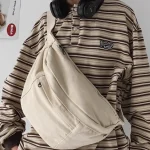 Sacs de taille simples à la mode, sacs de poitrine en toile unisexe, sac de téléphone de rue Hip Hop, sac de ceinture de grande capacité pour dames, sac de poitrine à bandoulière