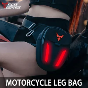 LED lumière rouge Moto jambe sac cuisse ceinture hanche Bum étanche Ride cyclisme motard taille sac Fanny Pack Moto voyage randonnée poche LED lumière rouge Moto jambe sac cuisse ceinture hanche Bum étanche Ride cyclisme motard taille sac Fanny Pack Moto voyage randonnée poche