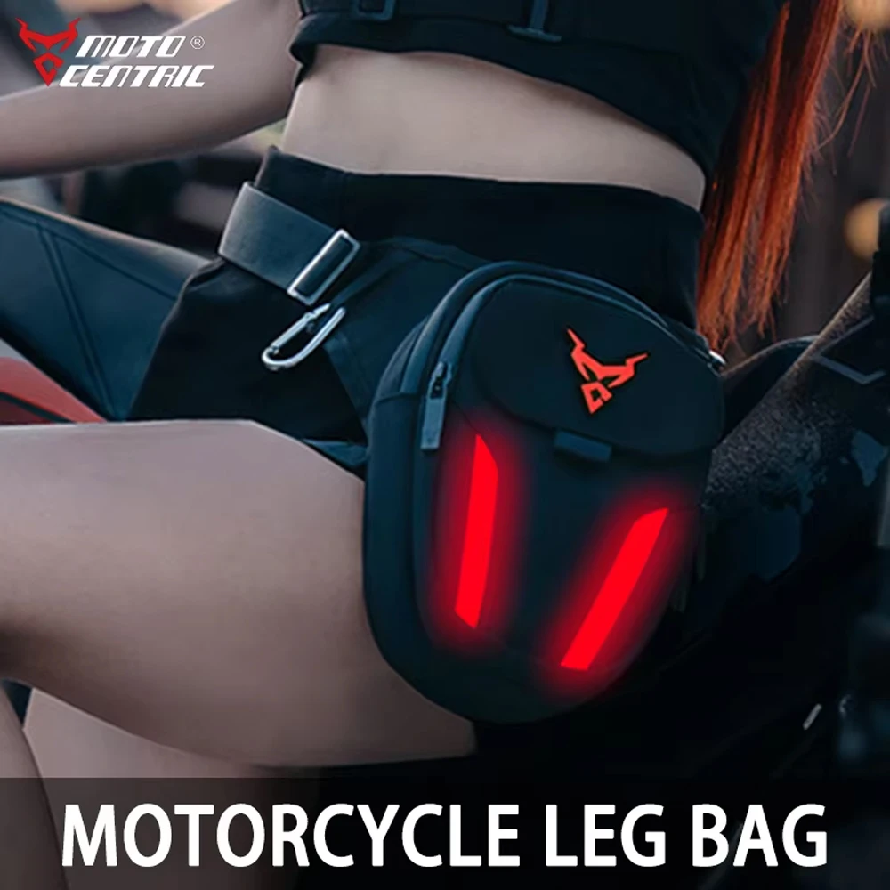 LED lumière rouge Moto jambe sac cuisse ceinture hanche Bum étanche Ride cyclisme motard taille sac Fanny Pack Moto voyage randonnée poche LED lumière rouge Moto jambe sac cuisse ceinture hanche Bum étanche Ride cyclisme motard taille sac Fanny Pack Moto voyage randonnée poche