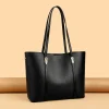 sac messager monochromatique de grande capacité pour femme, sac à main pour documents, sac initié en pu, simple, luxe, femme, nouveau, automne, e27