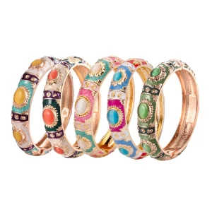 Bracelet en émail pour femmes, bracelet hawaïen indien cloisonné, bijoux africains, Bracelets à main pour femmes, cadeaux de créateurs bohème