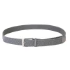 ceinture tressée élastique de couleur unie pour hommes, ceinture décontractée sans poinçon, en toile extensible, avec boucle ardillon