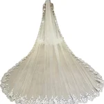 Voile de Patients Blanc en Dentelle Soluble dans l&rsquo;Eau, Accessoire de Mariage, Nouvelle Collection