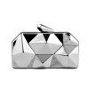 pochette argentée à la mode, mini sac à main de mariée pour mariage, fête en métal, dîner parfait, banquet, meilleur cadeau pour femmes
